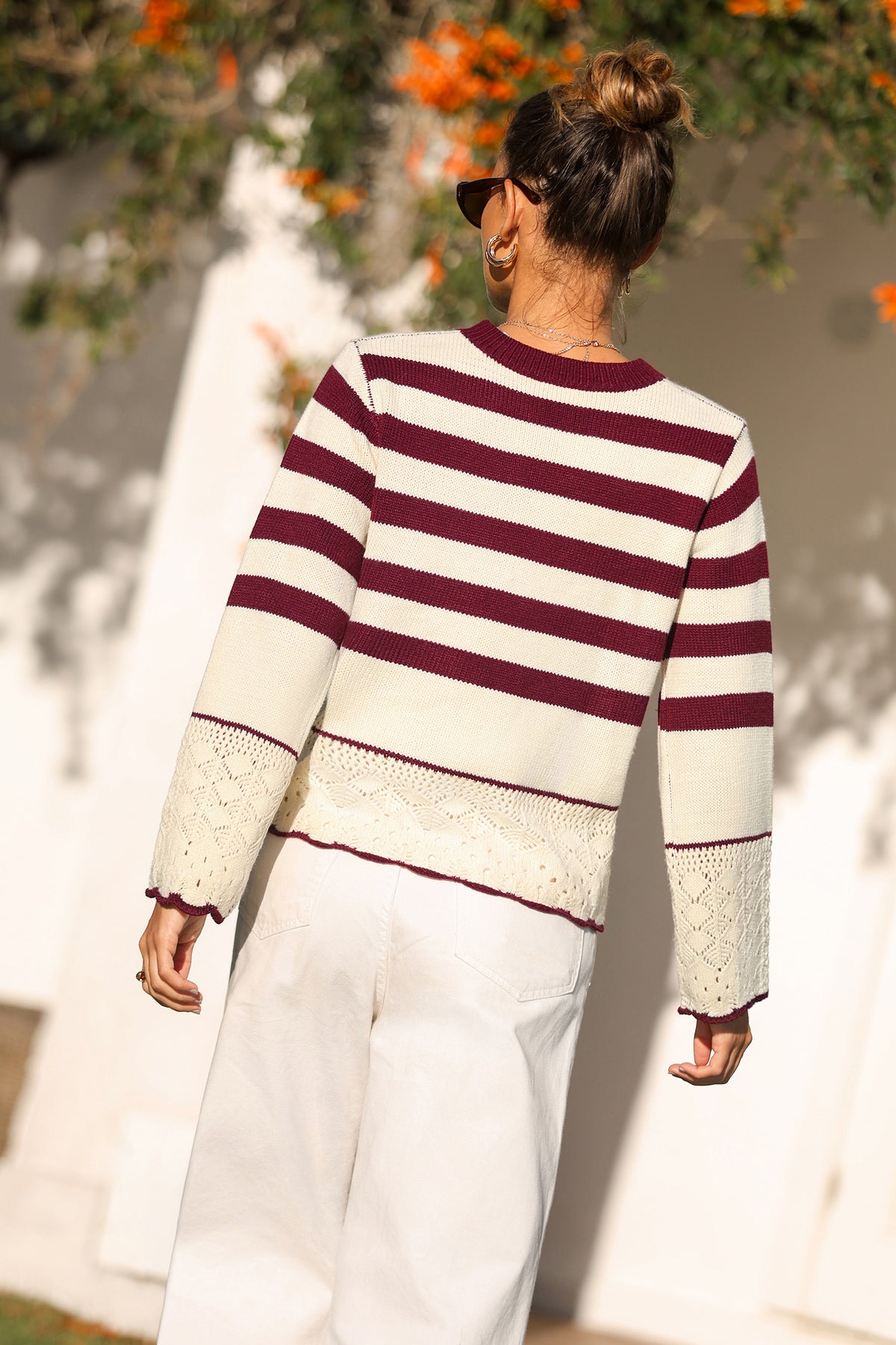 Point of View Striped Sweater
