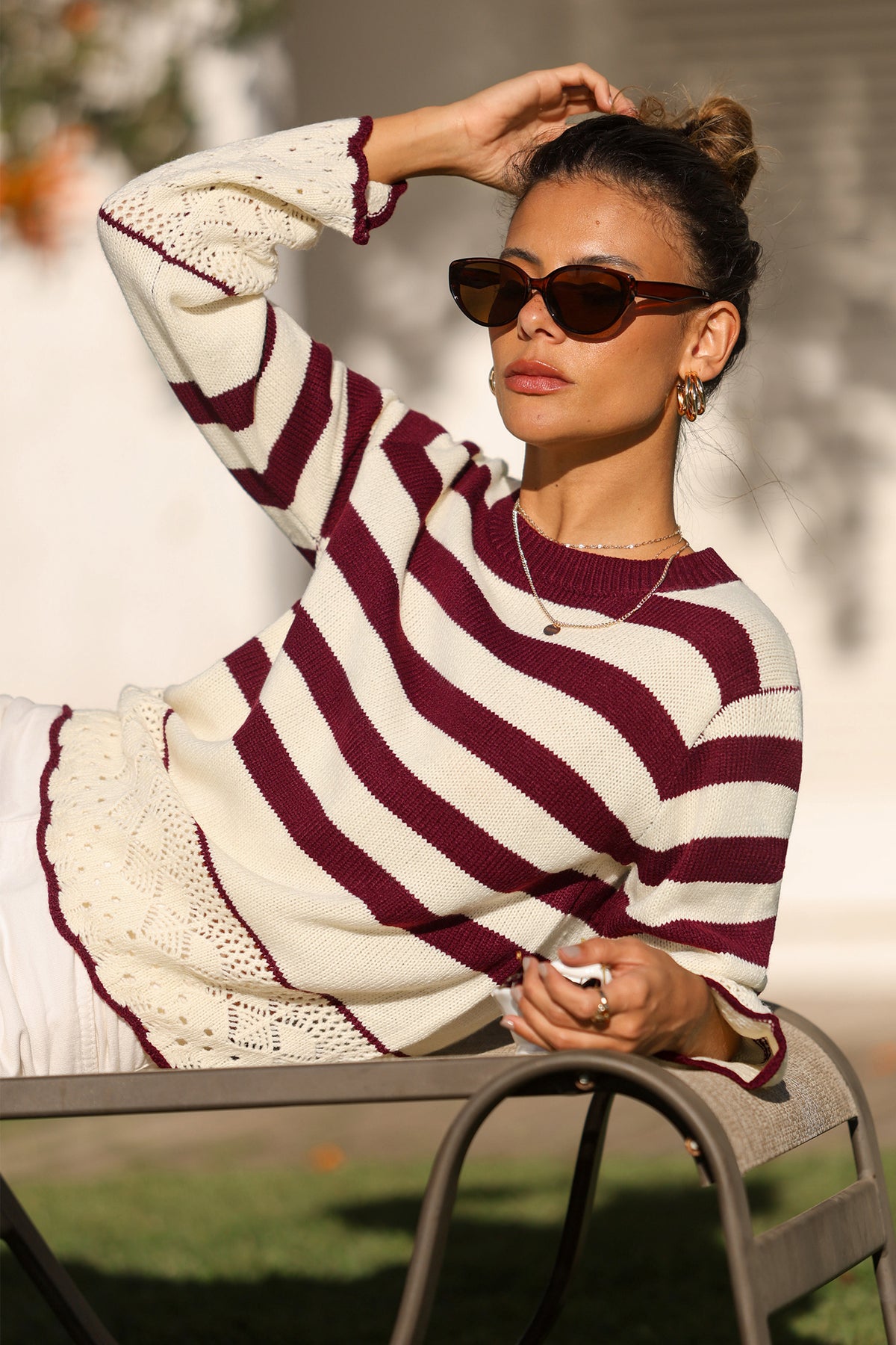 Point of View Striped Sweater
