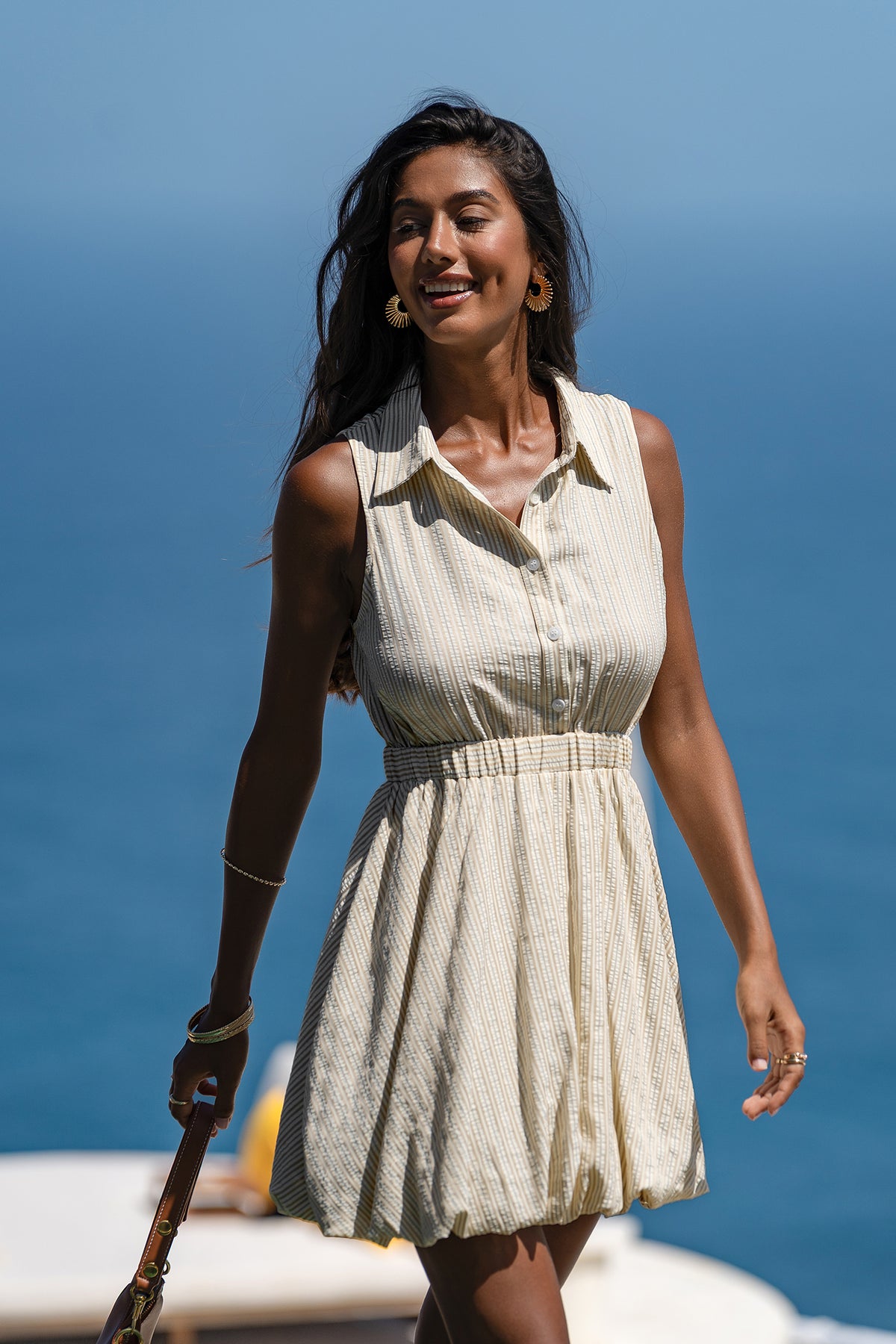 Portofino Stroll Striped Mini Dress