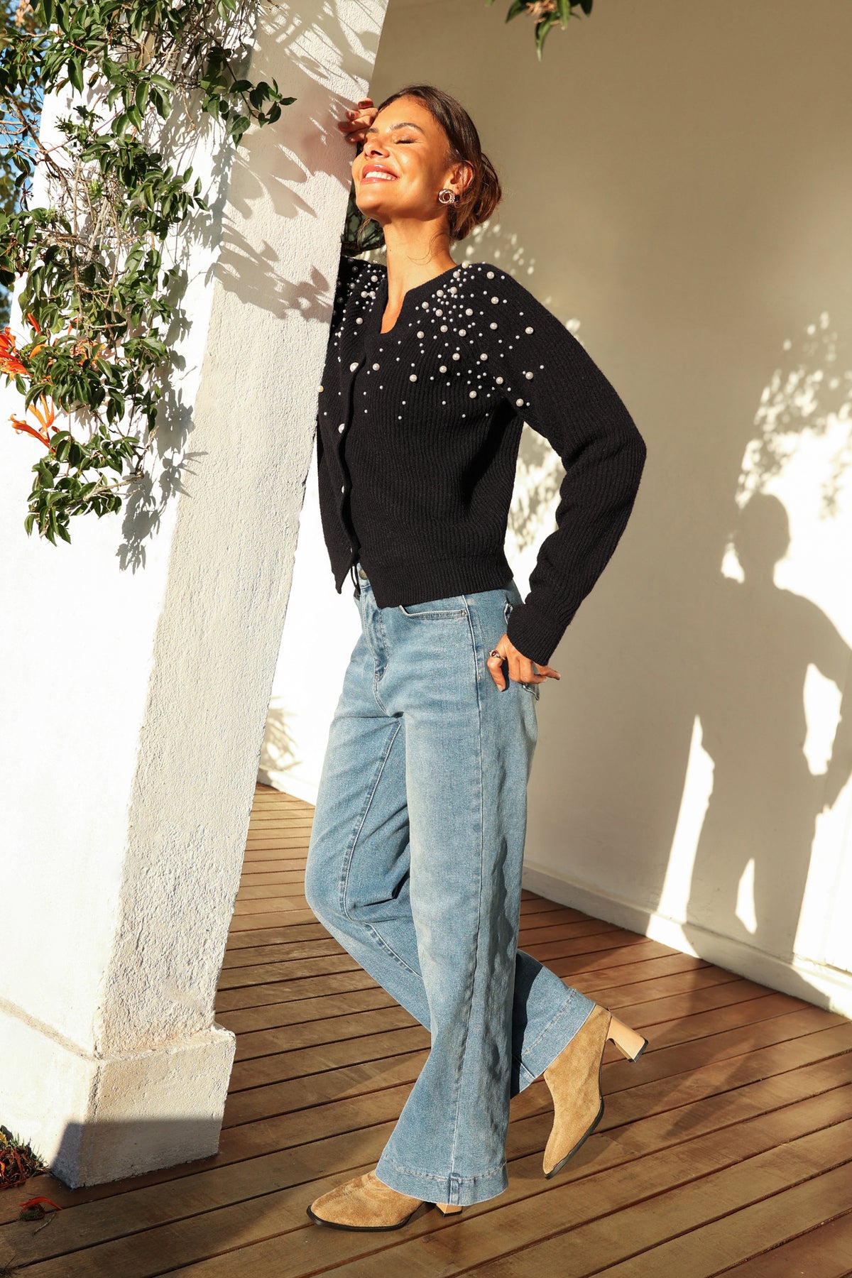 Priceless Faux Pearl Cardigan