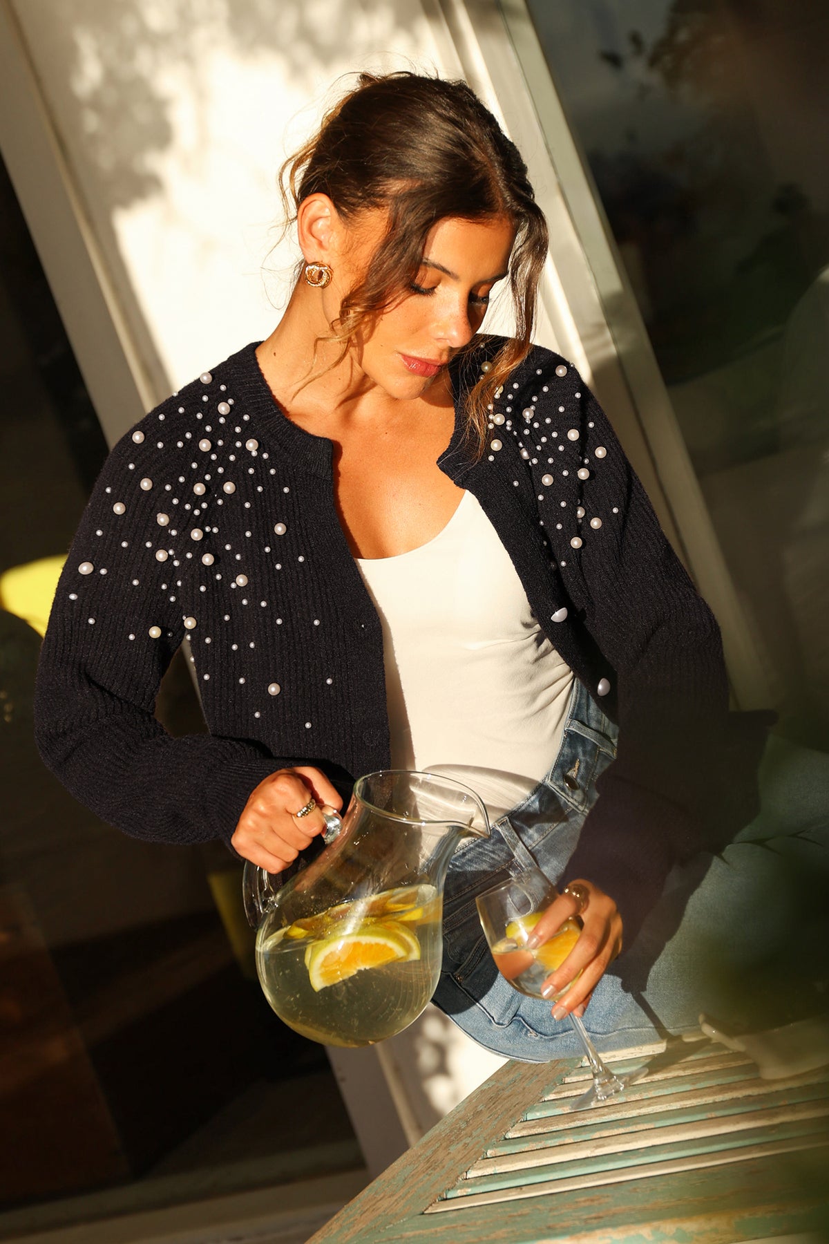 Priceless Faux Pearl Cardigan