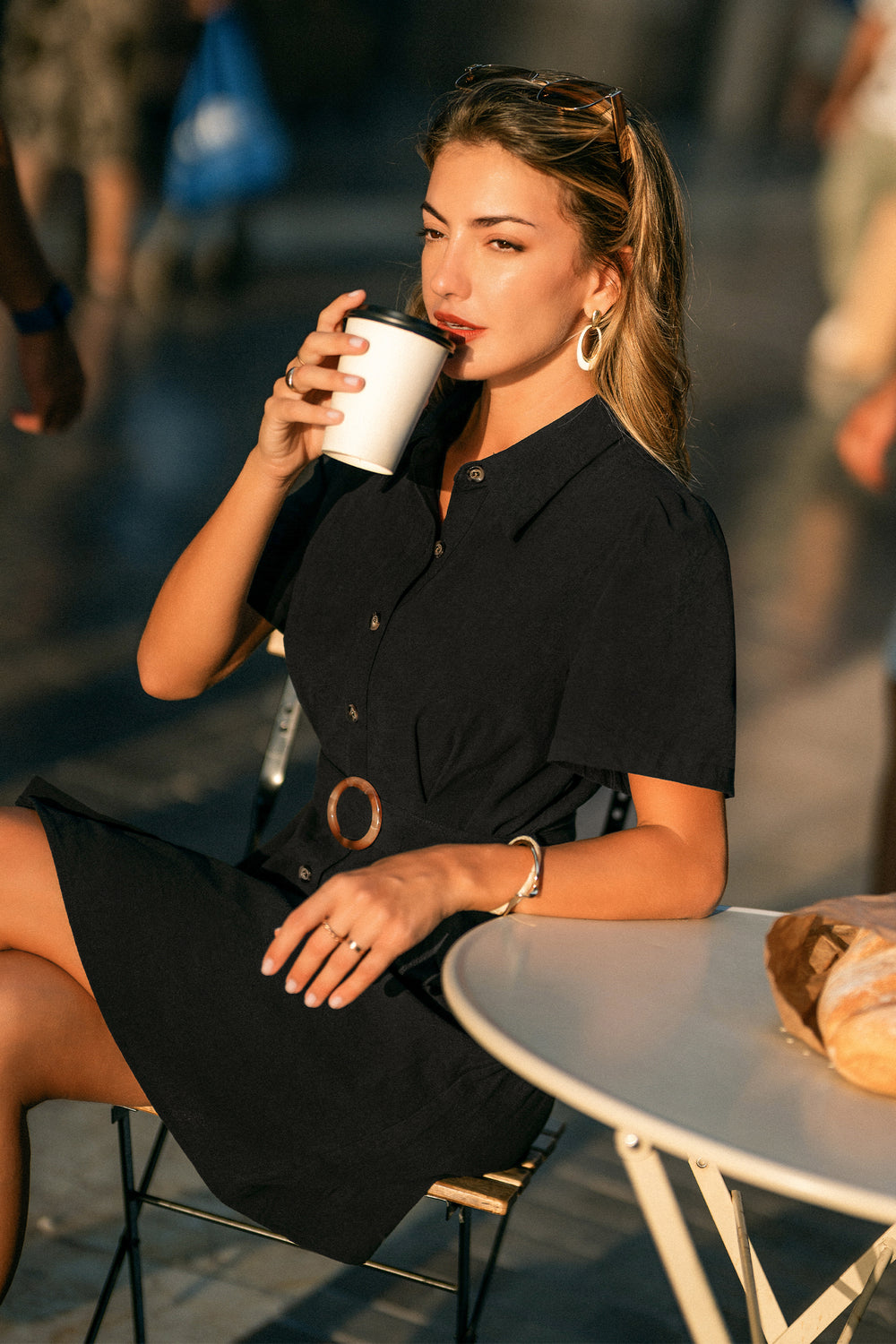 Quiet Moments Black Mini Dress