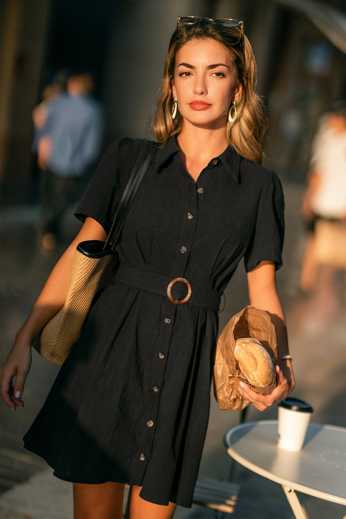 Quiet Moments Black Mini Dress