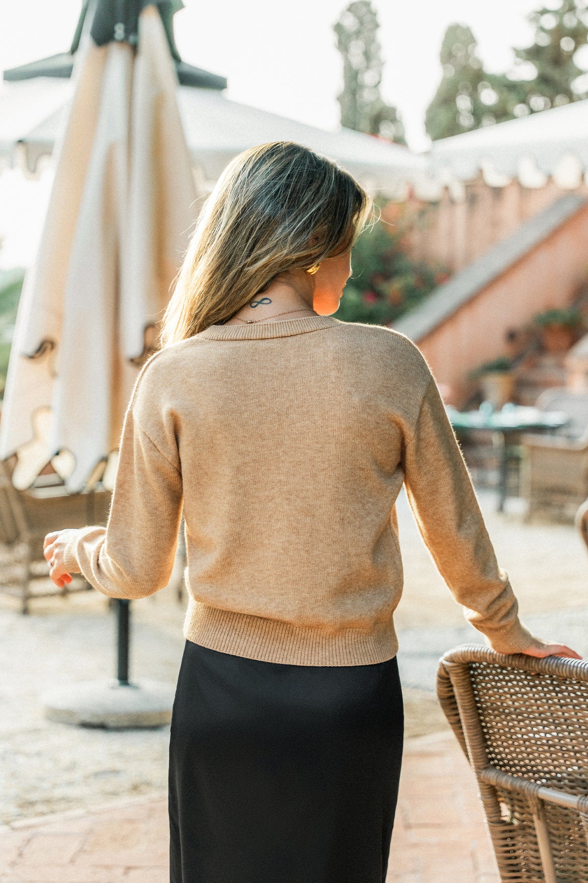 Rose to the Occasion Neutral Cardigan