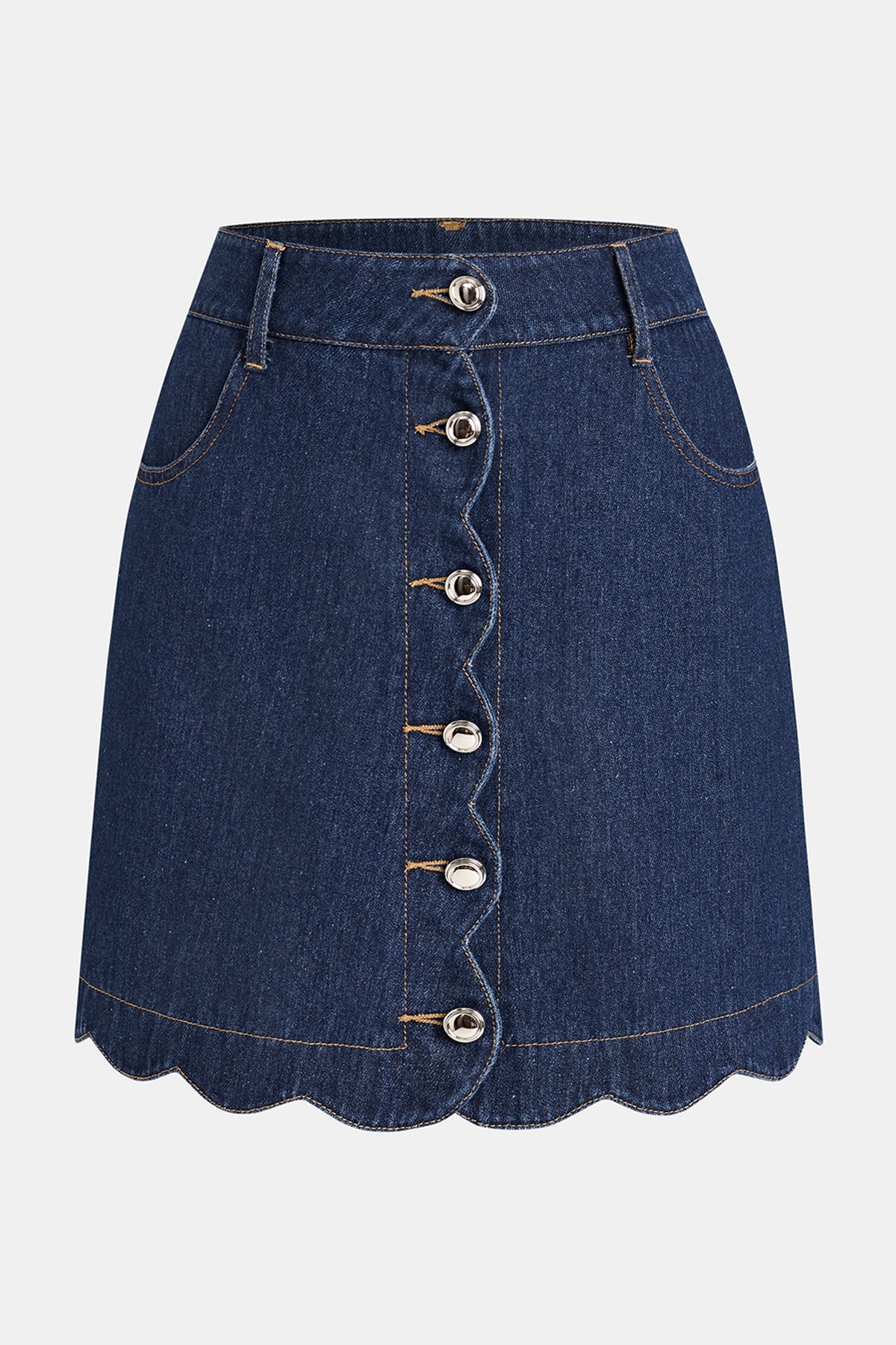Round & Round Blue Mini Skirt