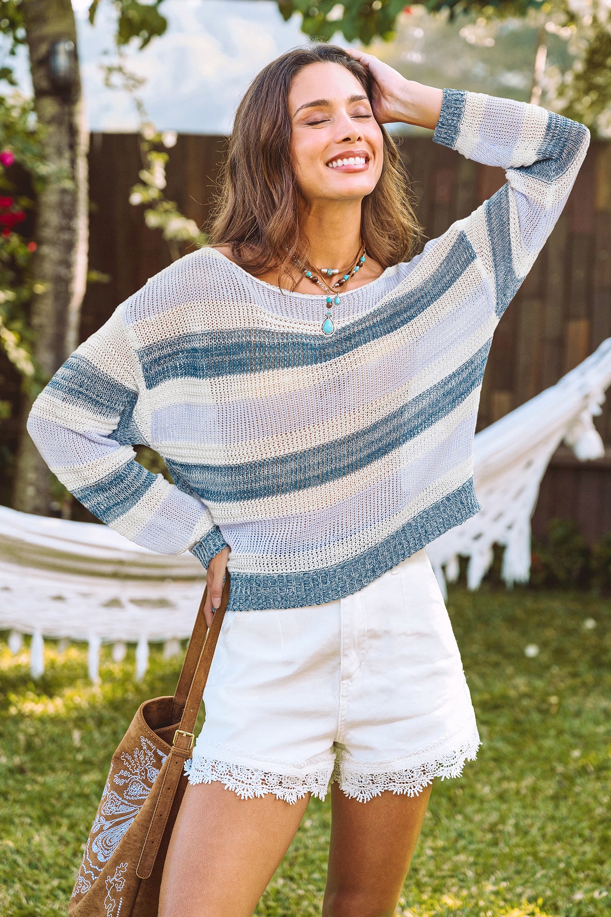 Santorini Sky Striped Cover-Up