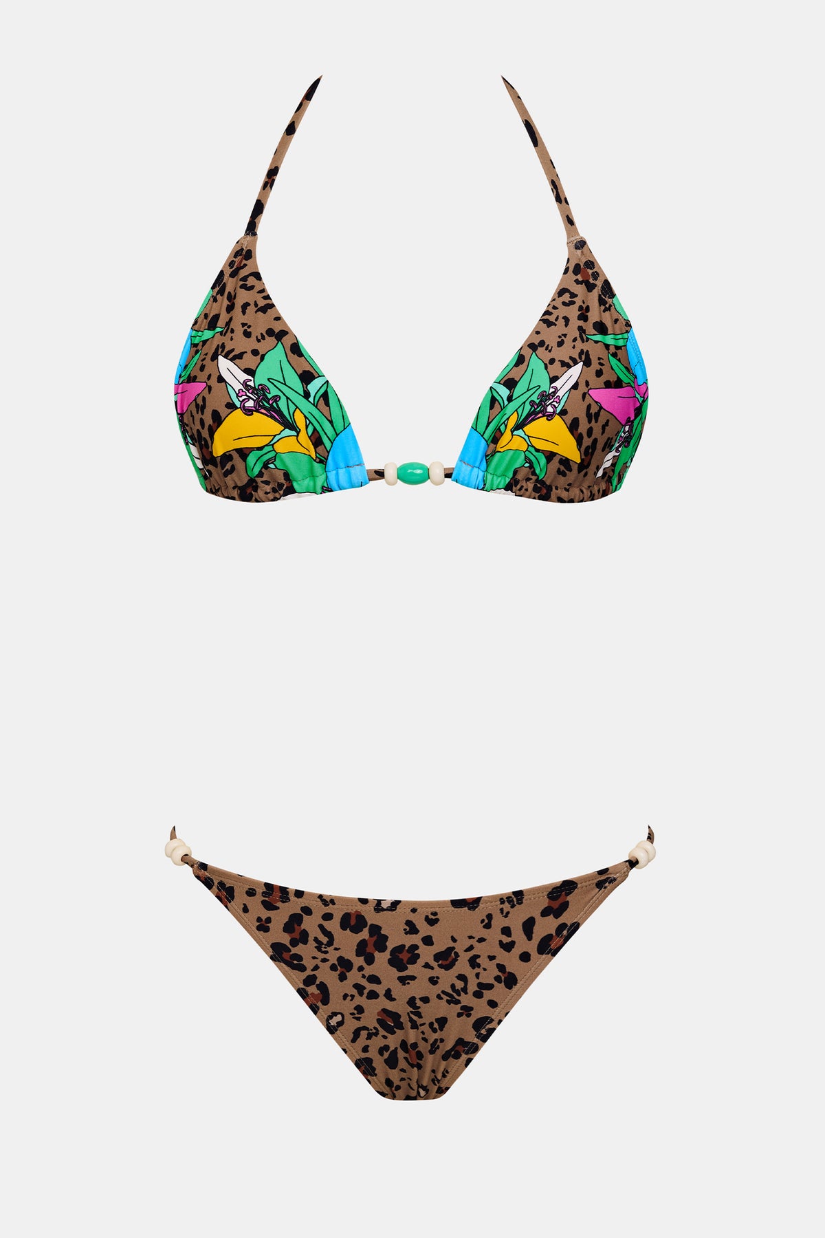 So Complex Mixed Print Bikini Set