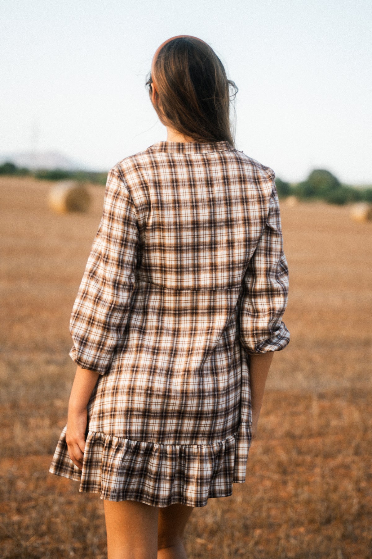 Soft Autumn Plaid Mini Dress