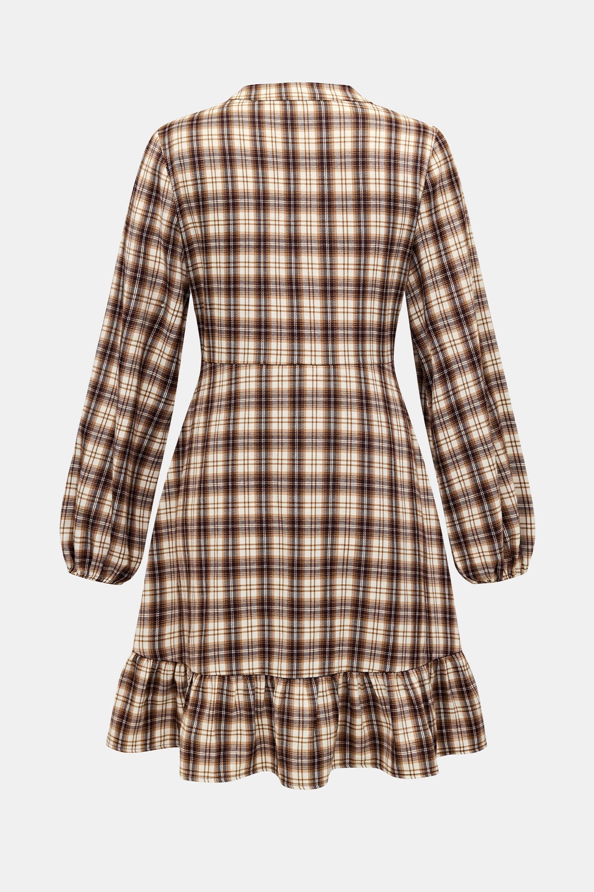 Soft Autumn Plaid Mini Dress