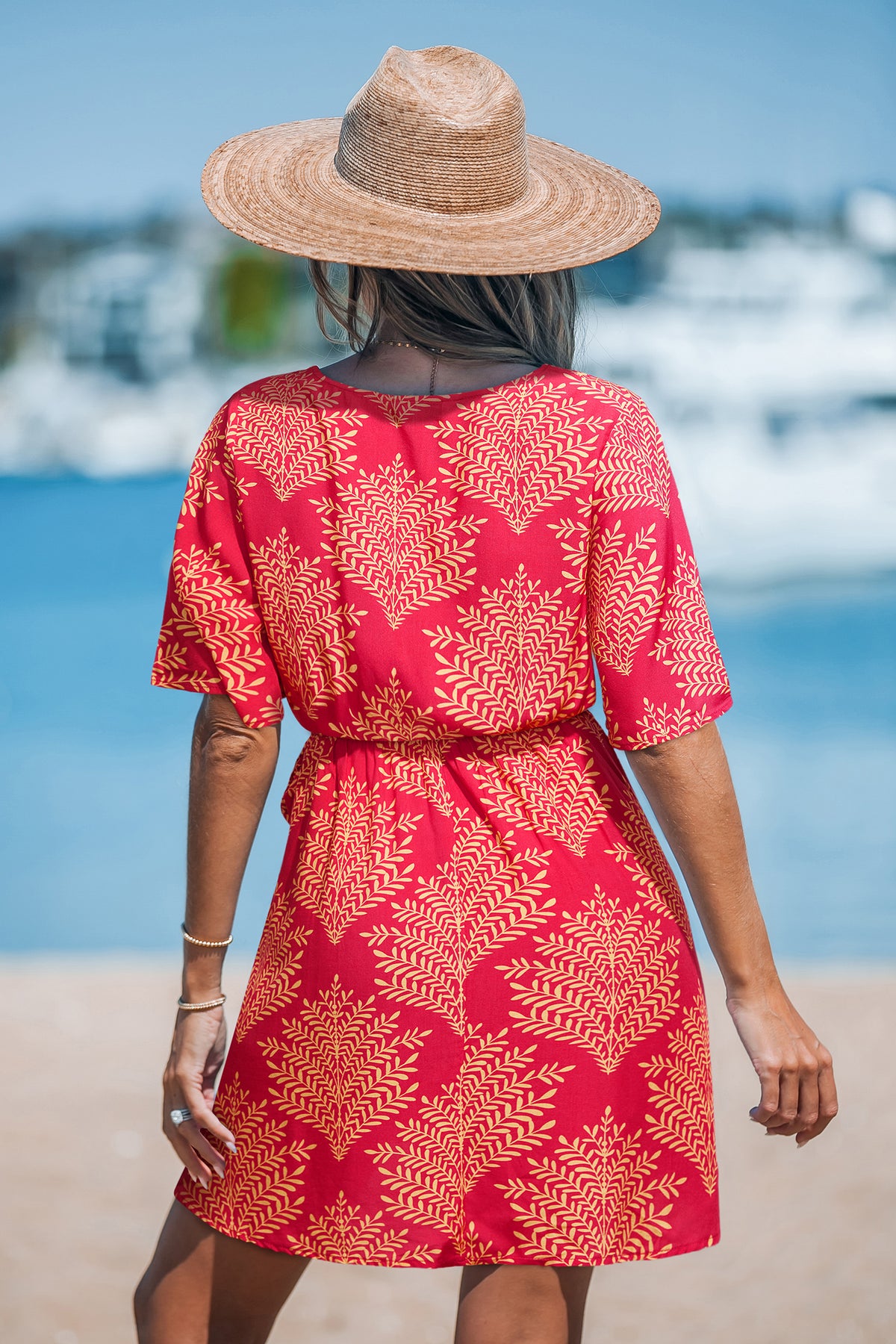 Soft Fern Tropical Mini Dress