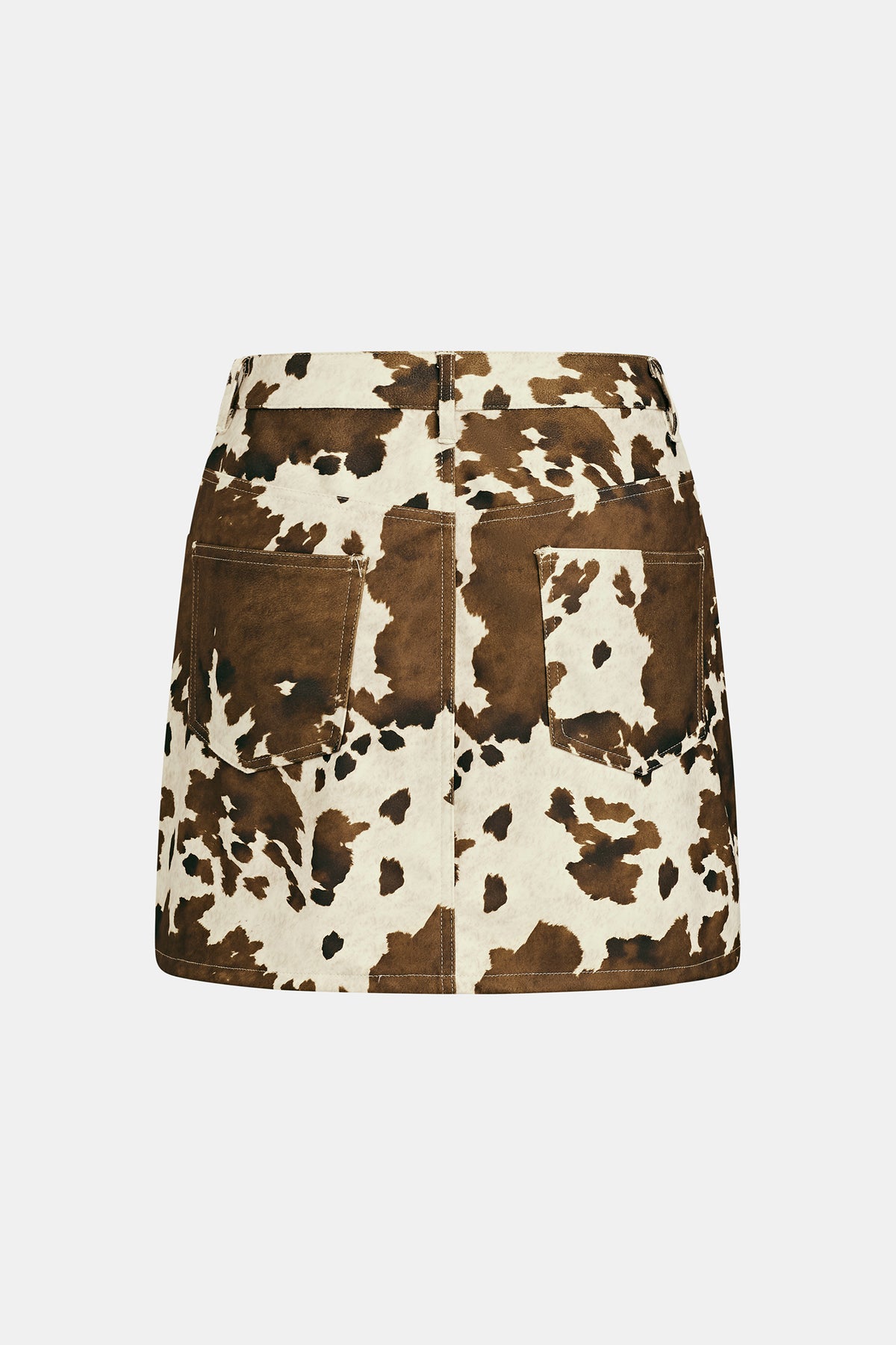 Soft Spoken Cow Print Mini Skirt