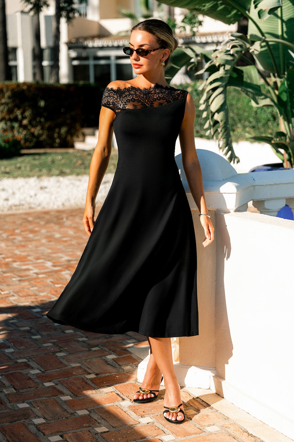 Special Occasion Black Midi Dress