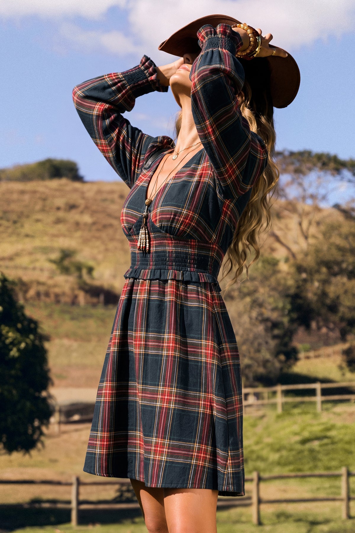 Staying Curious Plaid Mini Dress