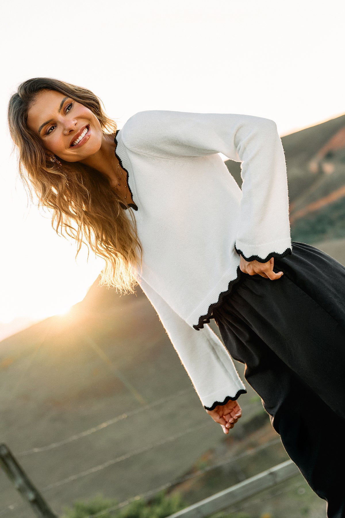 Staying In White Sweater