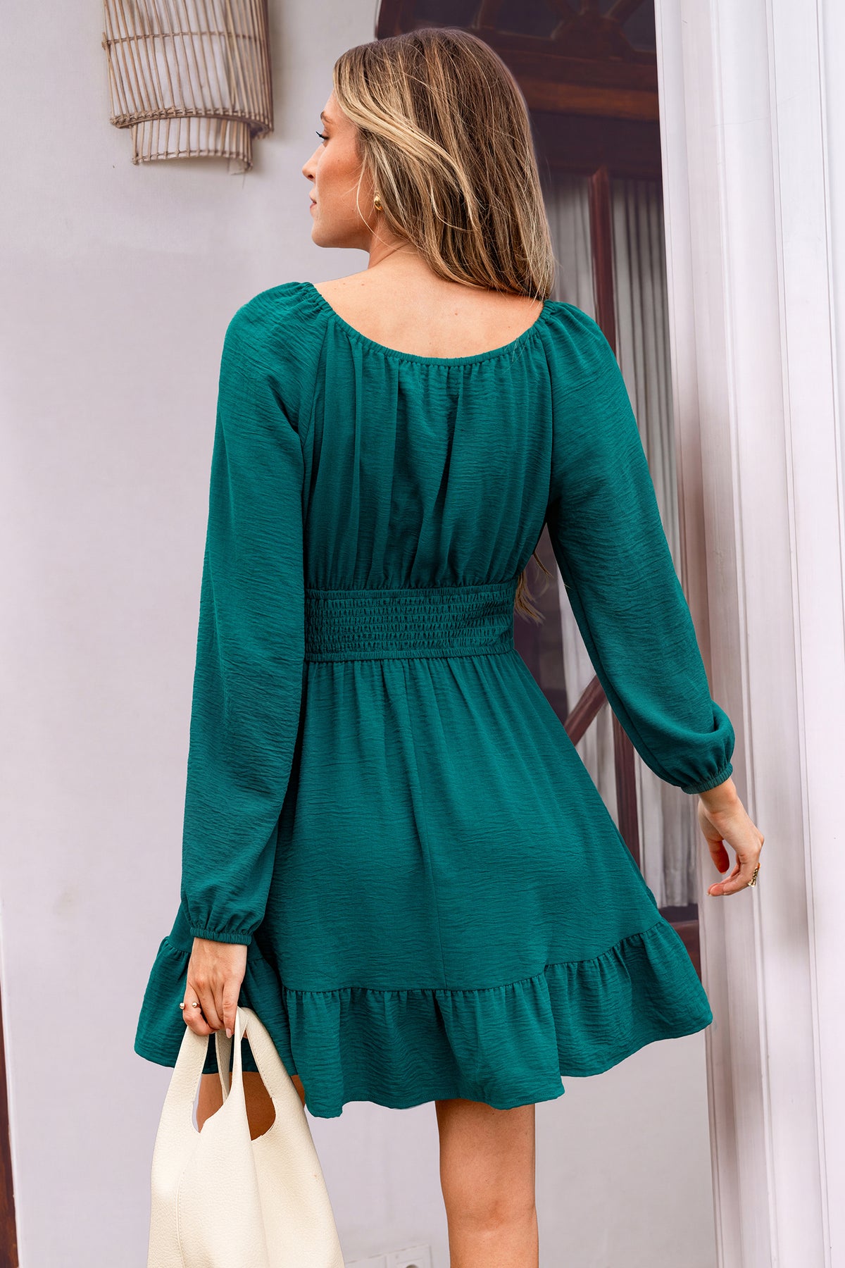 Study Break Green Mini Dress