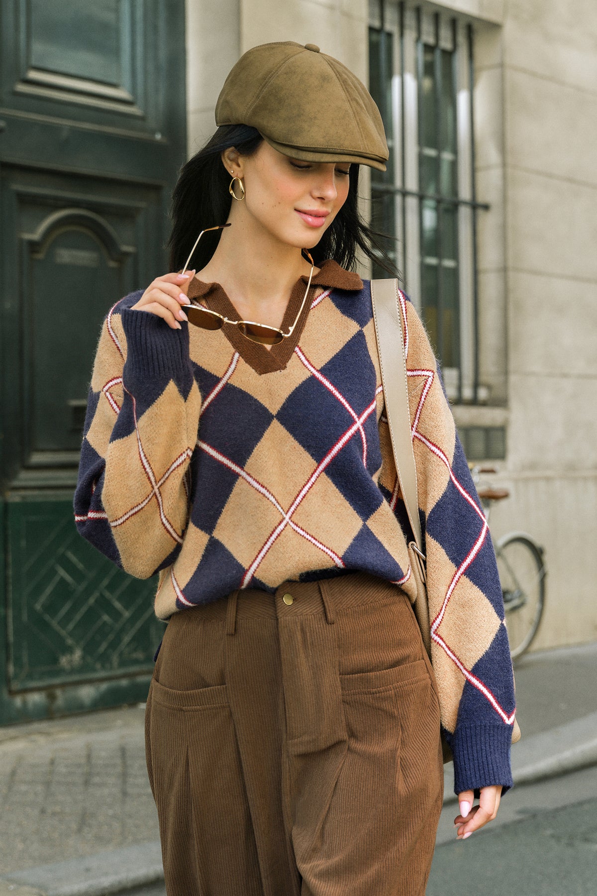 Study Hall Argyle Sweater