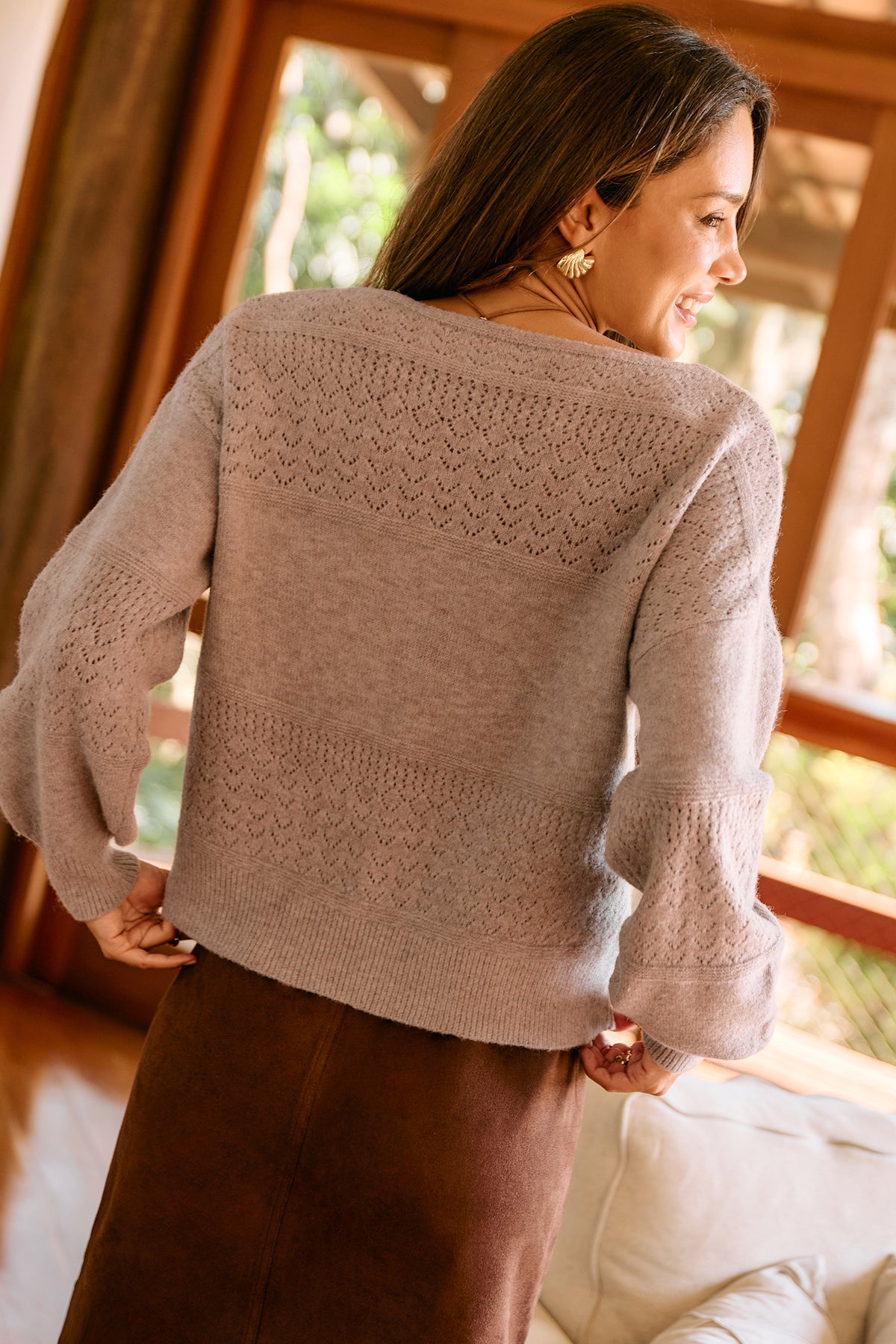 Sunday Stroll Taupe Sweater