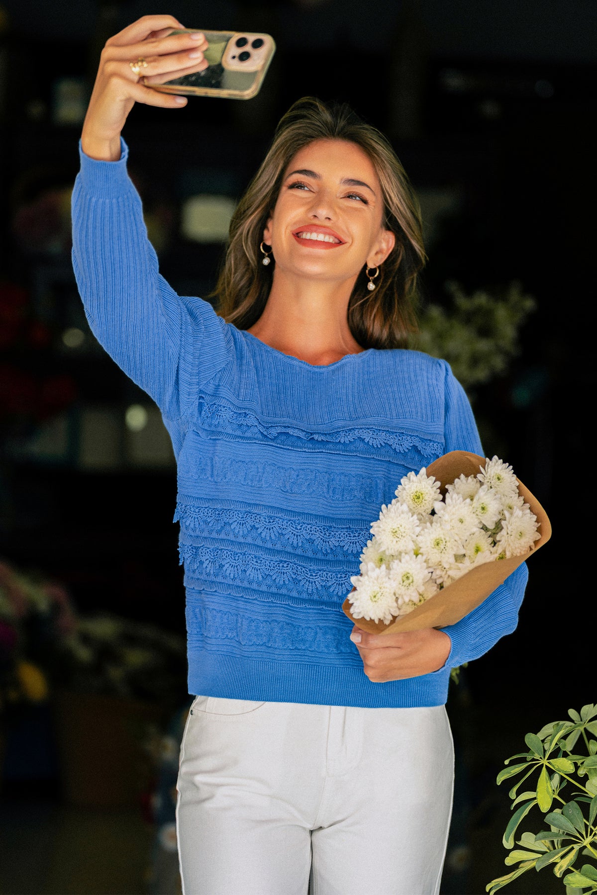 Sunny Mood Blue Sweater