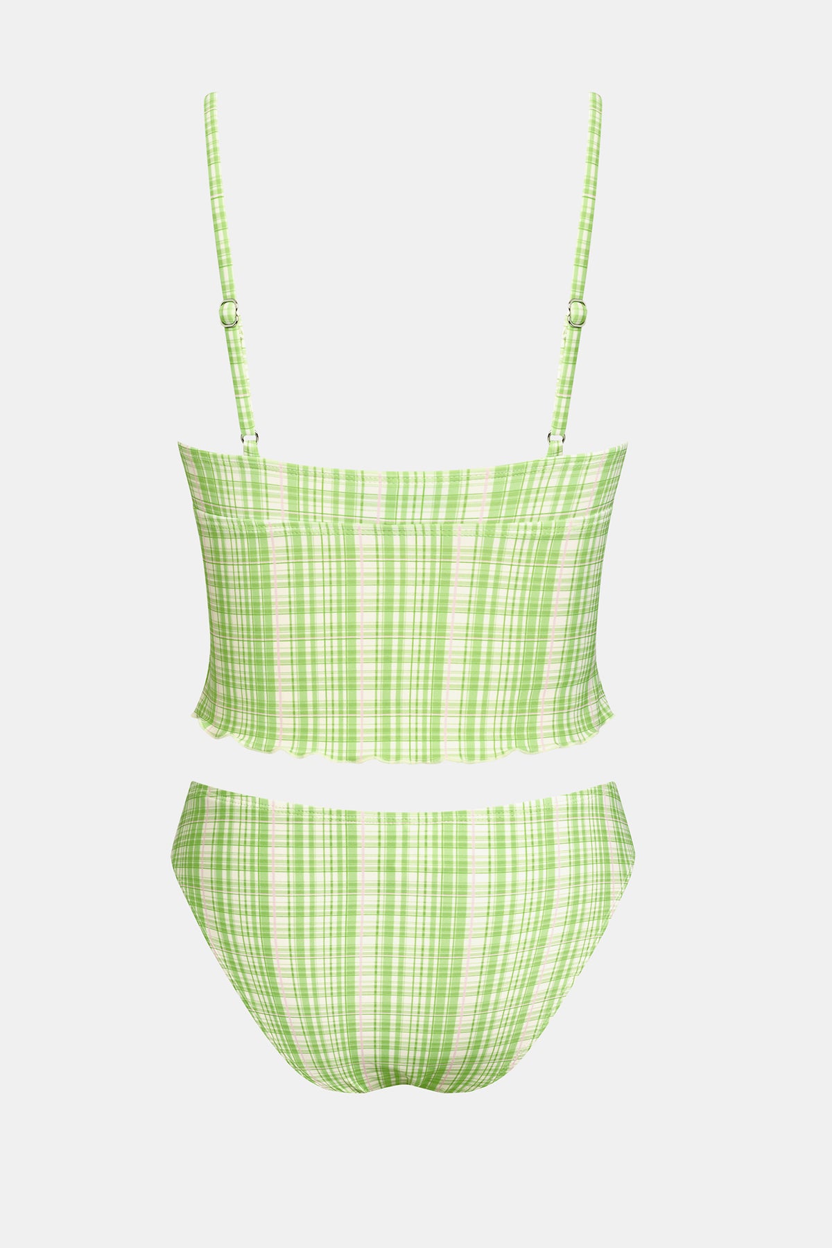 Sunset Cruise Plaid Tankini Set