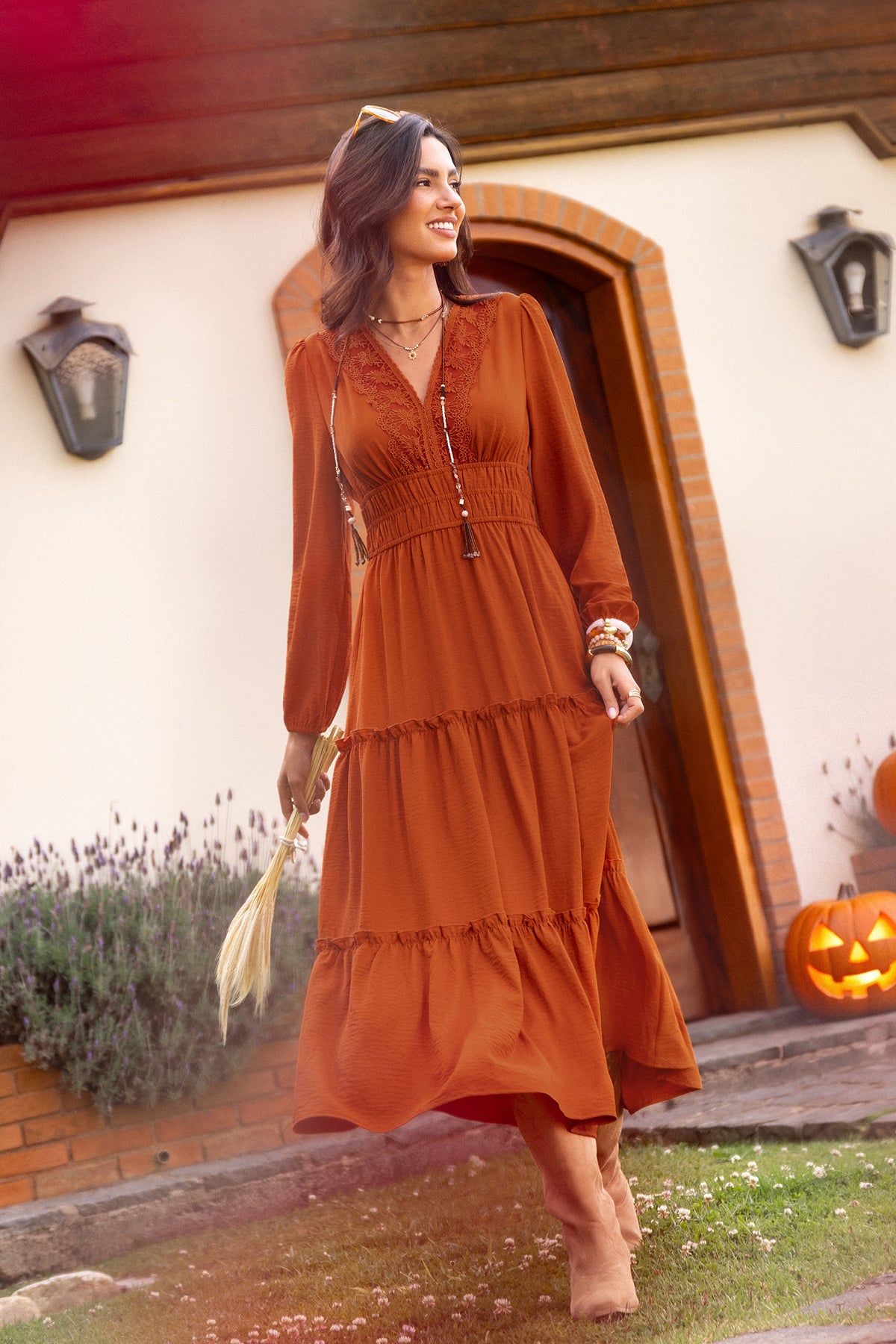Tangelo Orange Maxi Dress
