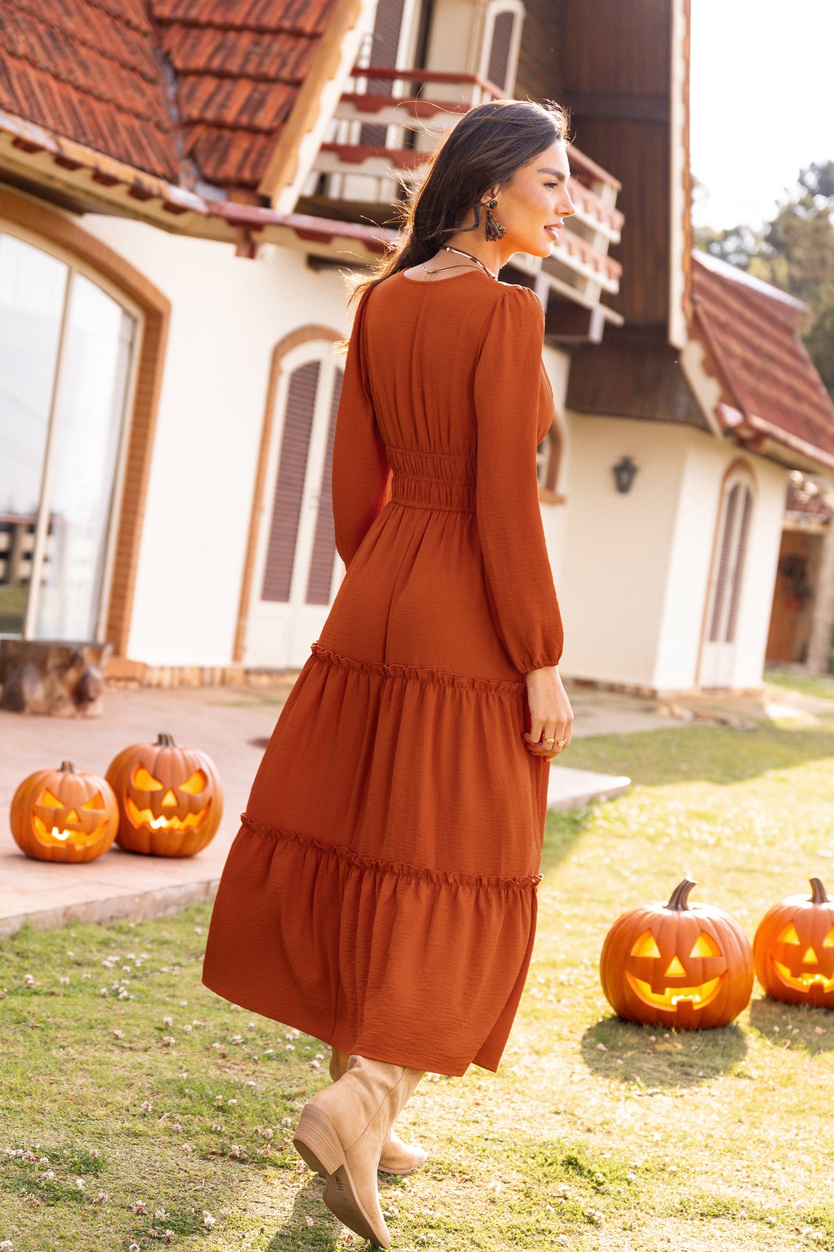 Tangelo Orange Maxi Dress