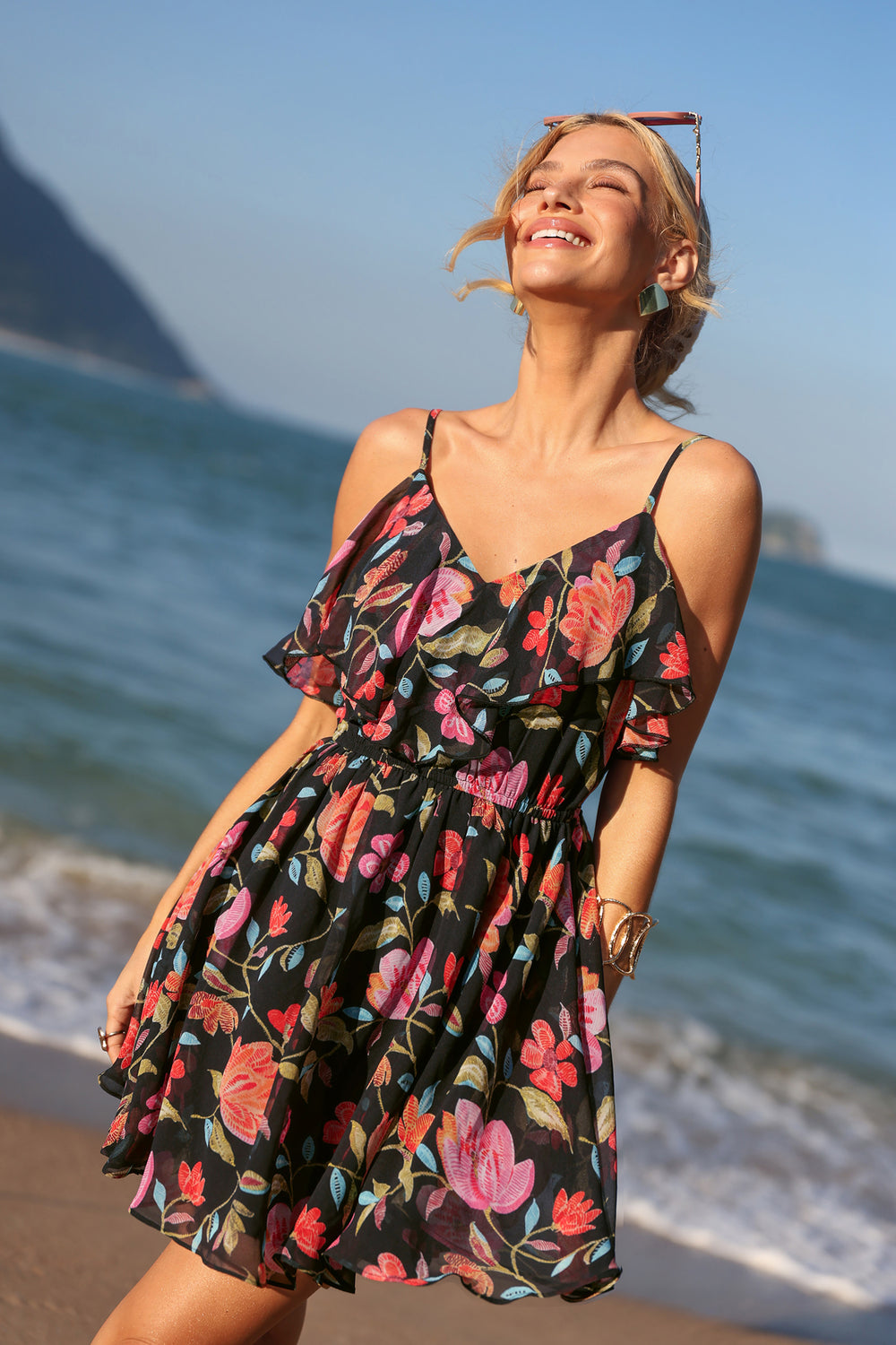 True Colors Floral Mini Dress