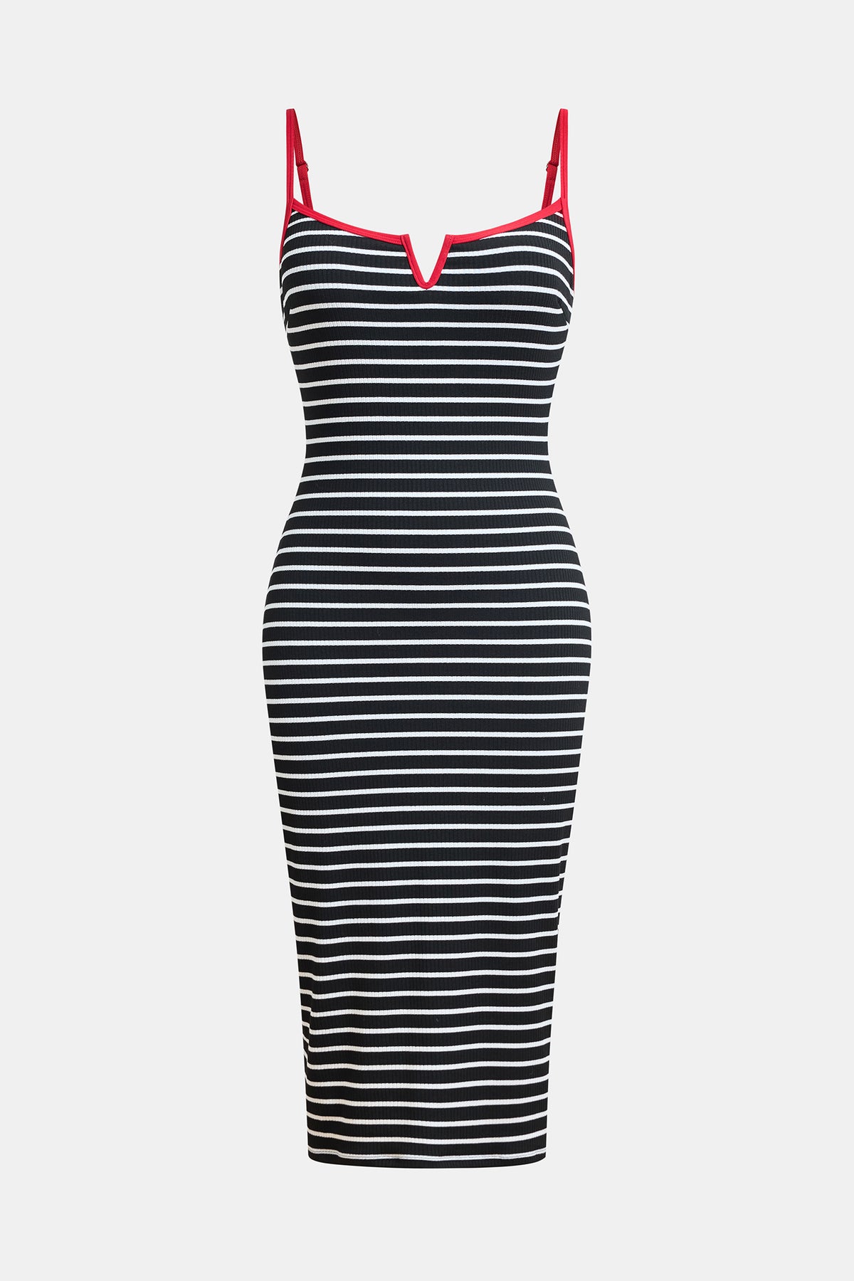 Turning Tides Striped Shapewear Midi Dress