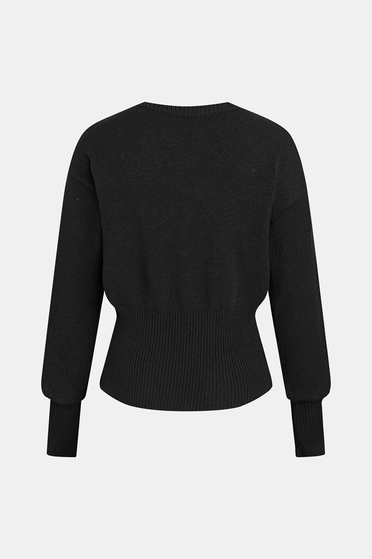 Unexpected Turn Black Cardigan