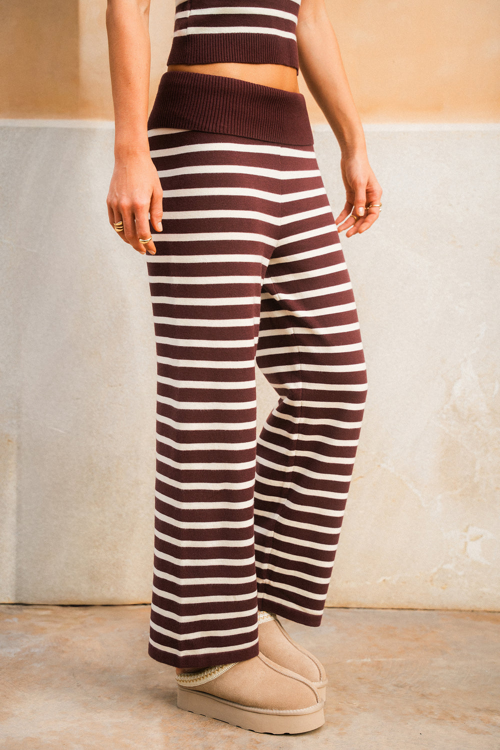 Unwind Striped Knit Pants