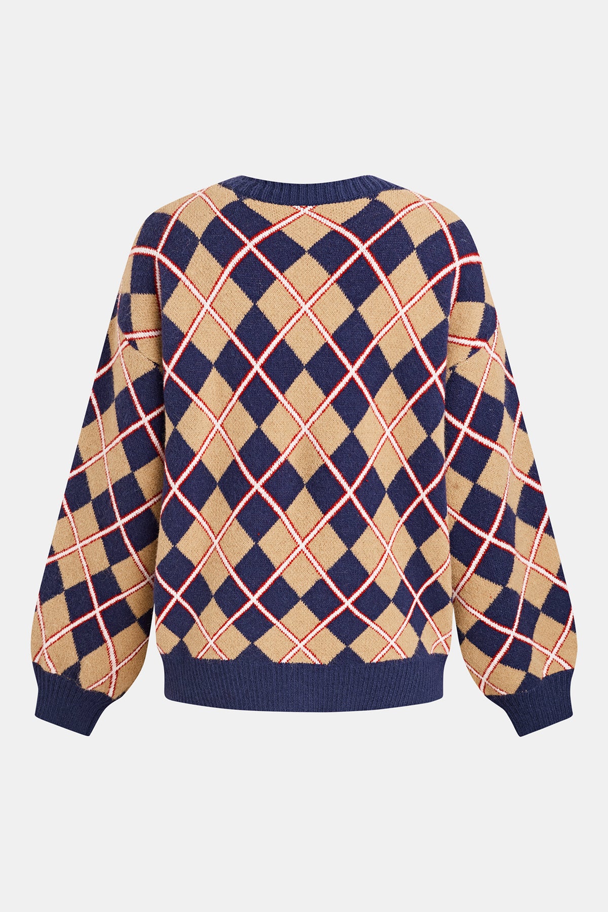 Varsity Vibes Argyle Cardigan