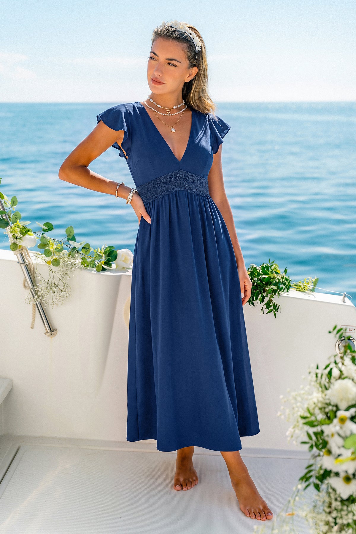 Warm Regards Blue Maxi Dress