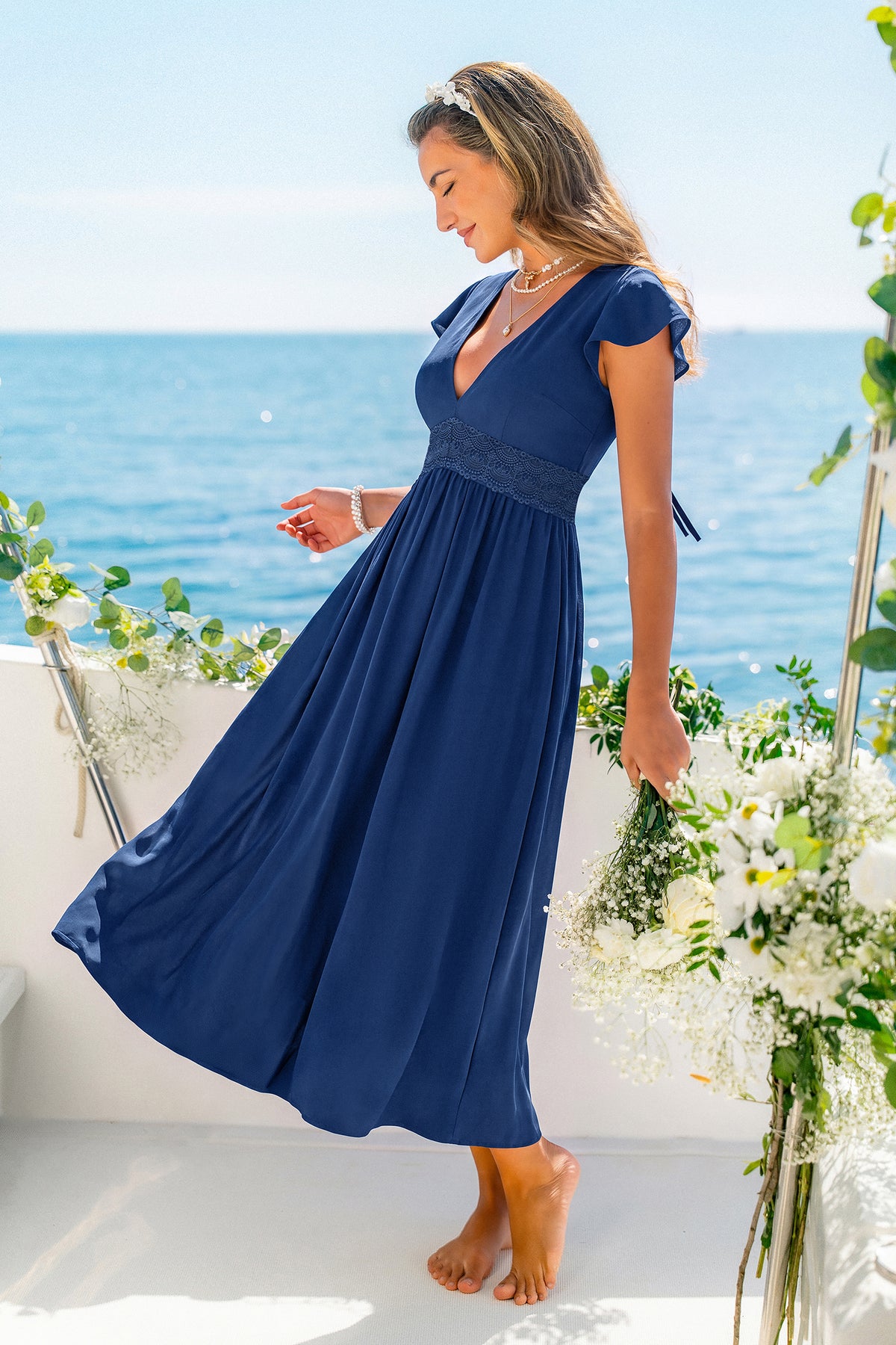 Warm Regards Blue Maxi Dress