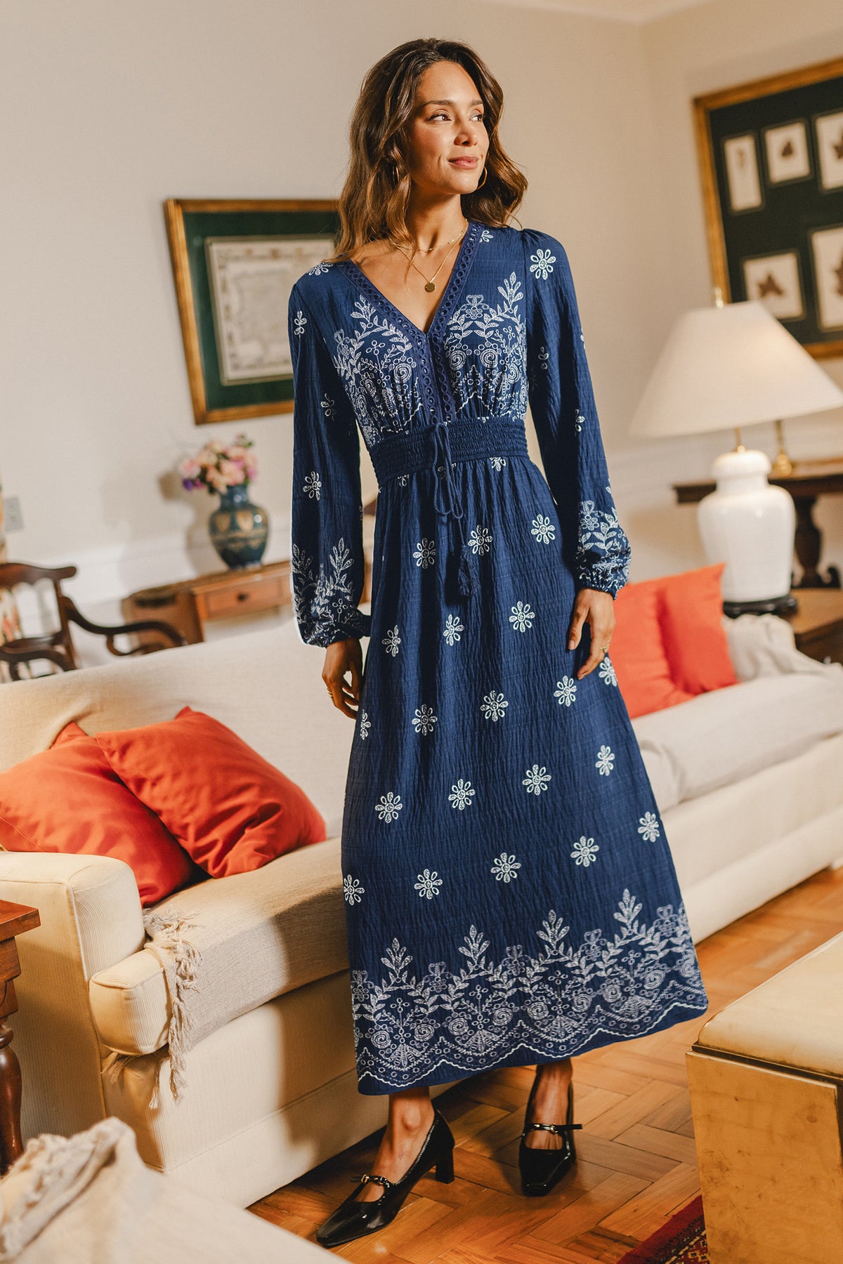 Winding Road Floral Maxi Dress