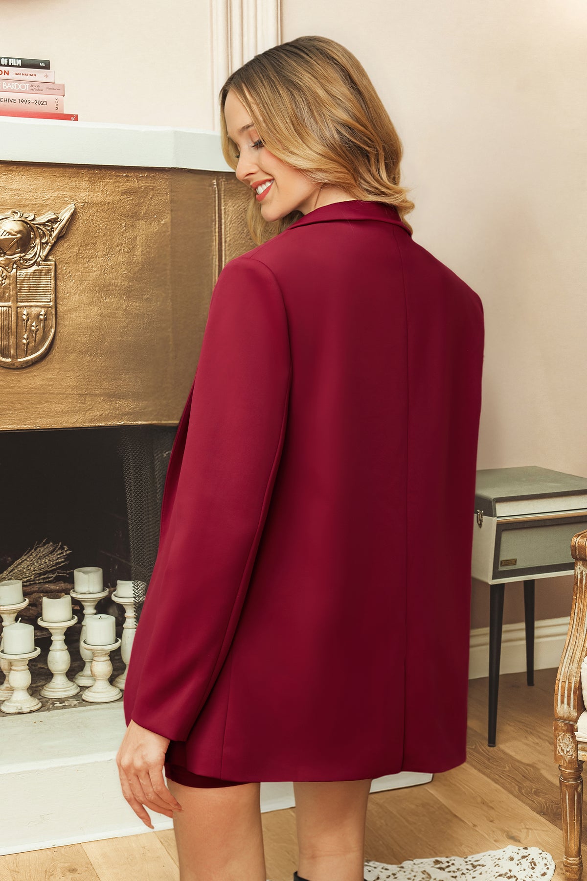 Red Wine Longline Blazer